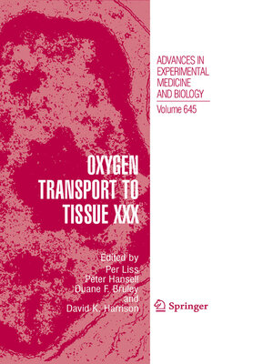 cover image of Oxygen Transport to Tissue XXX